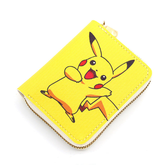 Wholesale cute fresh sweet women's wallet cartoon PU leather embossed wallet coin purse short pull wallet