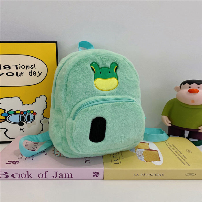 Wholesale Cartoon backpack autumn and winter plush student large capacity versatile school backpack