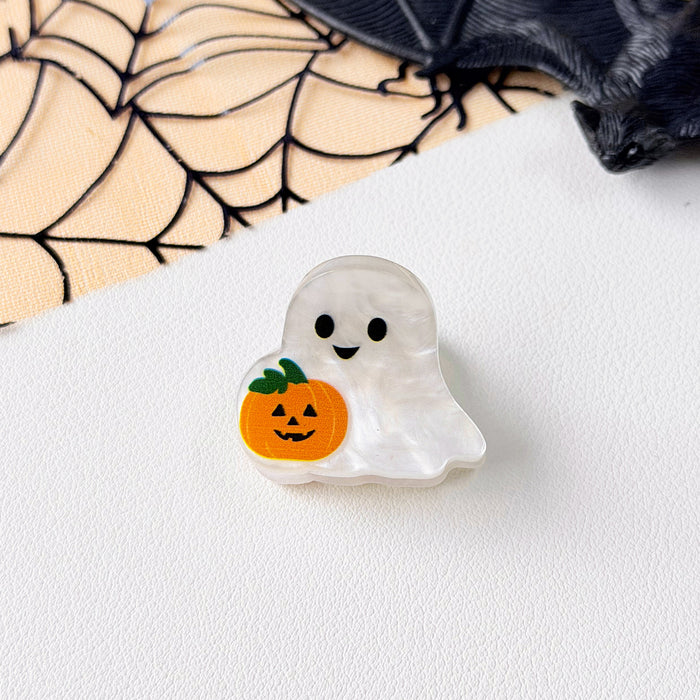 Wholesale Stylish  Hair Clips With Ghost Owl Pumpkin Black Cat Candy Designs Fabric Hair Accessory For Party And Gift Resale