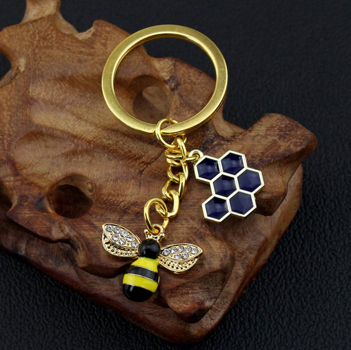 Wholesale Insect Enamel Bee Keychain JDC-KC-HaoH012