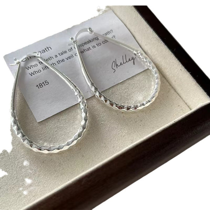 Wholesale Style Exaggerated Glossy Water Drop Earrings for Women Temperament and Fashionable