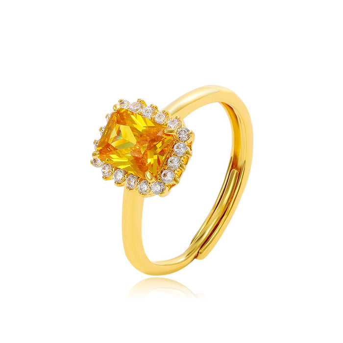 Wholesale Square Temperament Retro Light Luxury Ring for Women JDC-RS-XP001