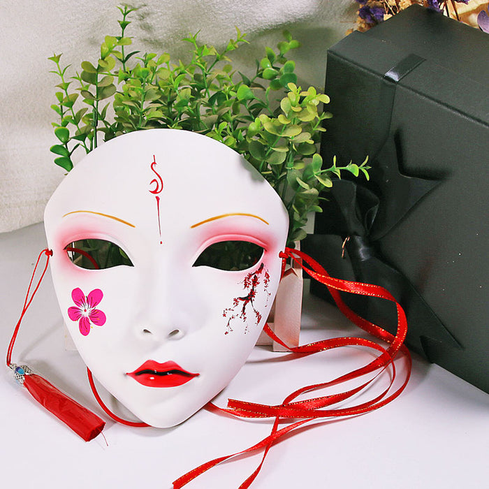 Wholesale Animistic Internet Celebrity Adult Party Mask Full Face Chinese Style Hand-painted Decoration Hanfu Accessories Members Exclusive