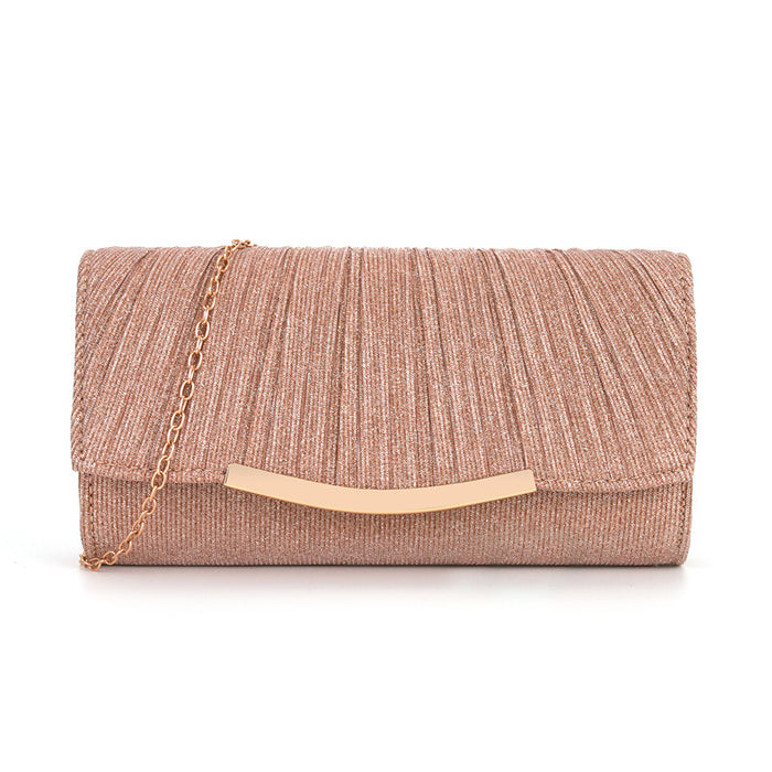 Wholesale cocktail purse pleated banquet bag chain shoulder bag