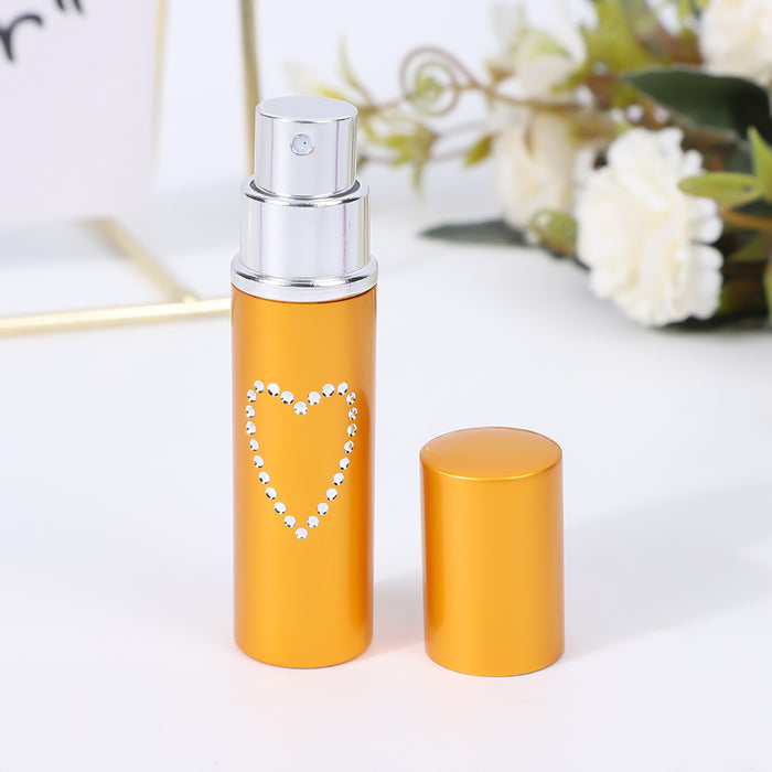 Wholesale Plastic 5ml Love Diamond Spray Aluminum Keychain JDC-KC-ZY043