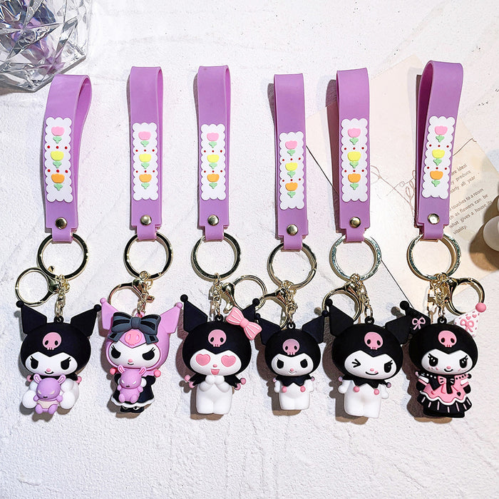 Wholesale Cartoon Silicone Keychain Hanging Accessories Car Bag Key Chain Pendant