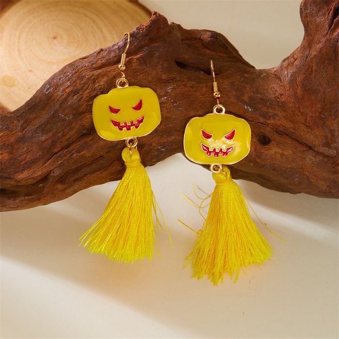 Wholesale Exaggerated tassel earrings  ghost earrings