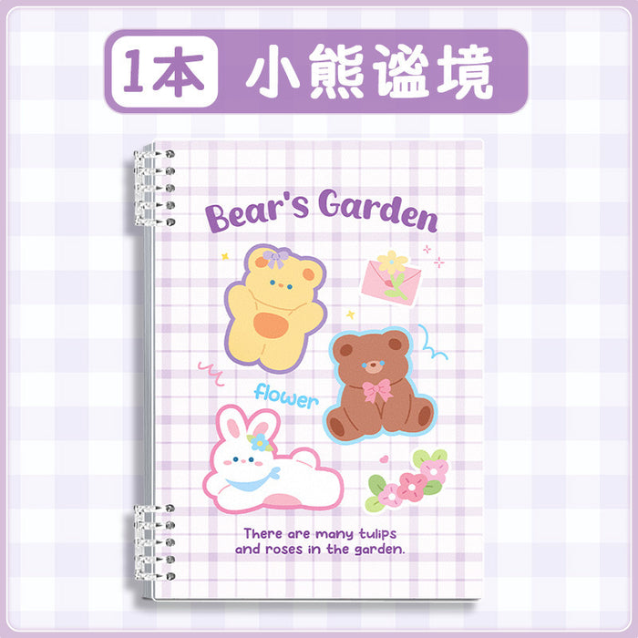Wholesale Chic Animal Loose-Leaf Notebook with Horizontal Lines Cute Cat Design