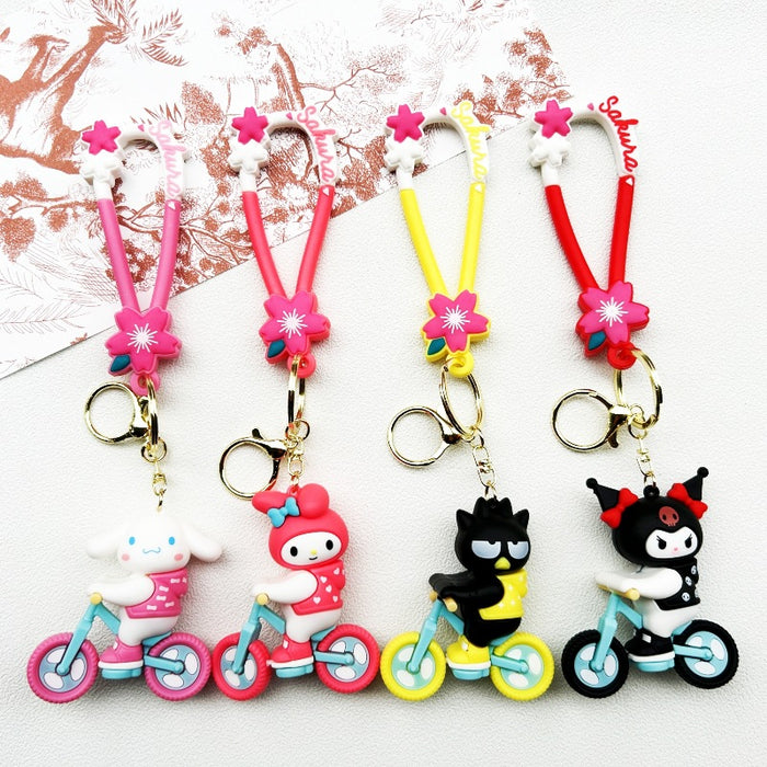 Wholesale PVC Cartoon Doll Bicycle Keychain JDC-KC-WuYi108