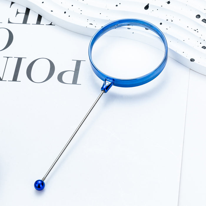 Wholesale DIY beaded magnifying glass for elderly people to read plastic magnifying glass for students to play with