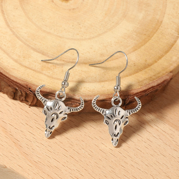 Wholesale Western Cowboy Style Antique Silver Design Pony Calf Ear