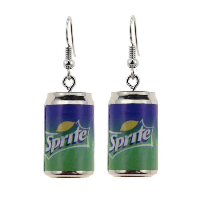 Wholesale Cartoon Beverage Bottle Resin Earrings JDC-ES-niqing024