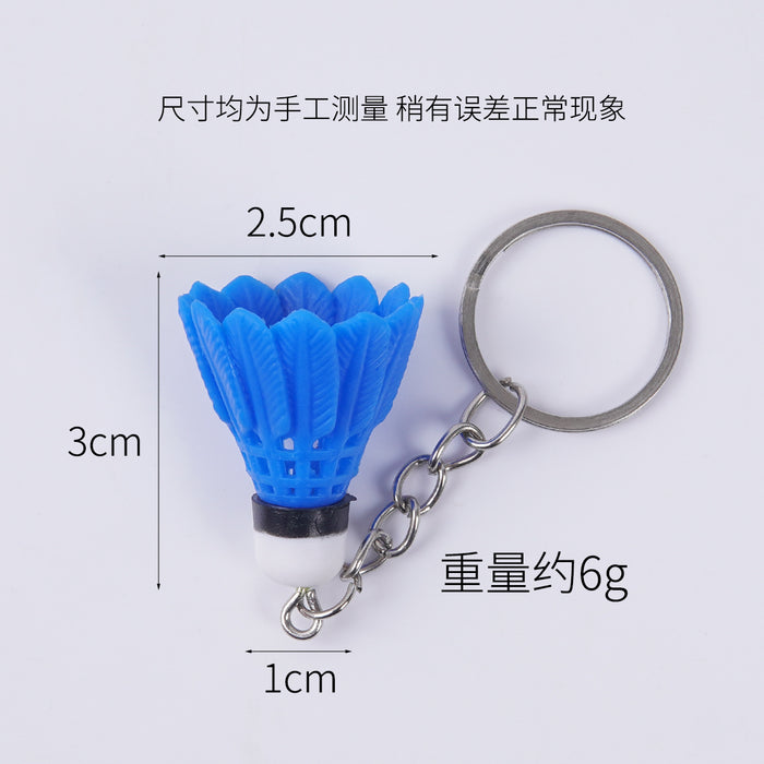 Wholesale Badminton Keychain Pendant PVC Sports DIY Accessory MOQ≥5