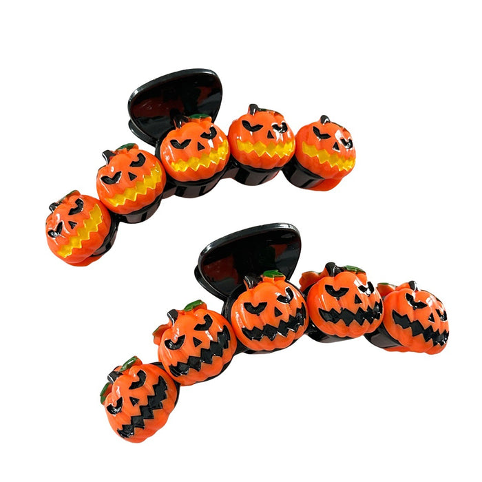 Wholesale Funny Pumpkin  Hair Claw Large Resin Back Of Head Clip Pumpkin Orange Party Costume Hair Accessory Fashion Resale