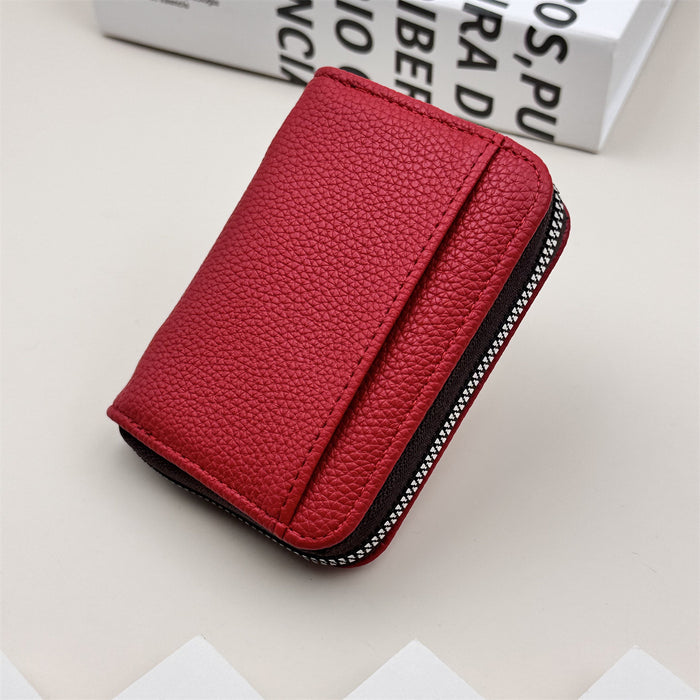 Wholesale Large Capacity PU Leather Card Holder Coin Purse Solid Black Daily Use Gift MOQ≥2