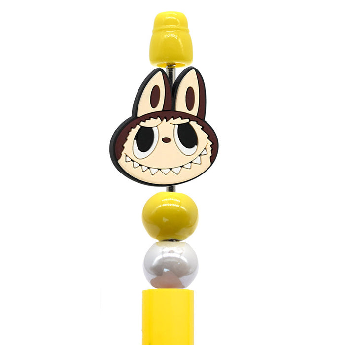 Wholesale 10pcs Cartoon bead pen beads PVC soft rubber loose bead jewelry accessories DIY ballpoint pen beads