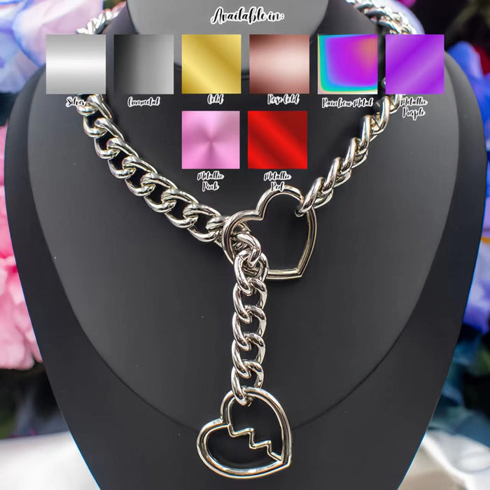 Wholesale Vintage metal chain necklace with a simple personality and versatile peach heart for both men and women, suitable for couples