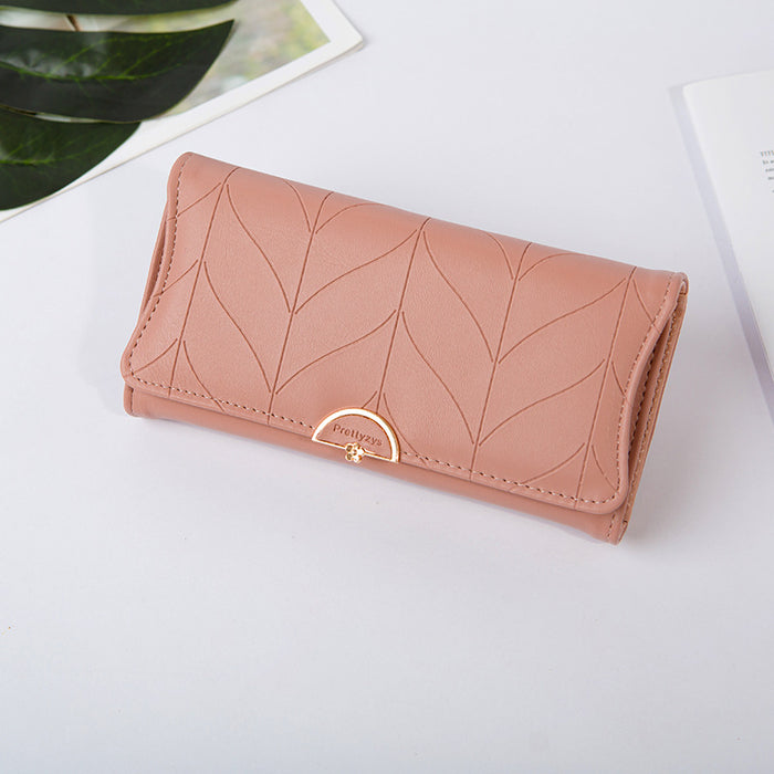 Wholesale Simple Folding Long Wallet JDC-WT-QT021