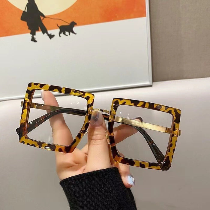 Wholesale large frame square Anti blue light Sunglasses frame female