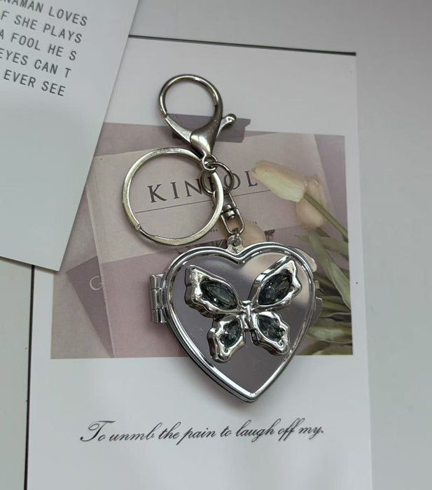 Wholesale Butterfly Love Mirror Keychain