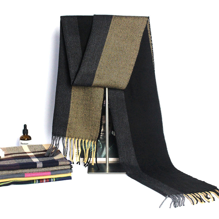 Wholesale  Casual Brushed Thick British Plaid Long