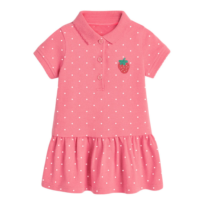 Wholesale Short Sleeve Children's Dress Knitted Girls POLO Dress JDC-CTS-BST001