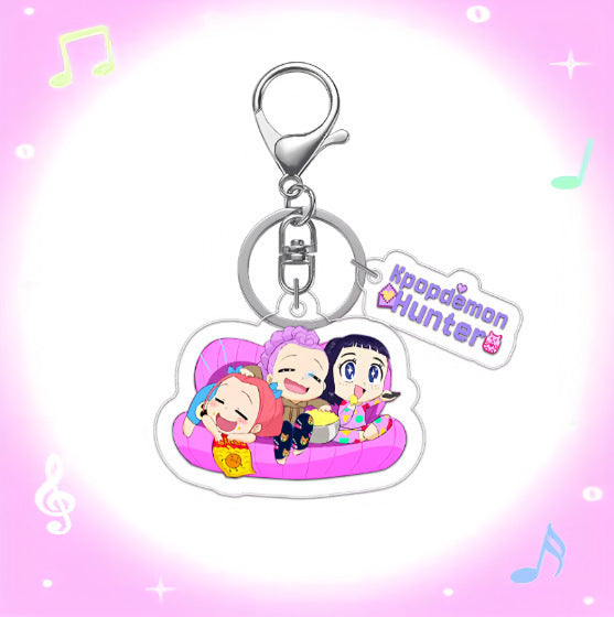 Wholesale 10pcs/set Anime-themed Acrylic Keychains Two-Piece Set