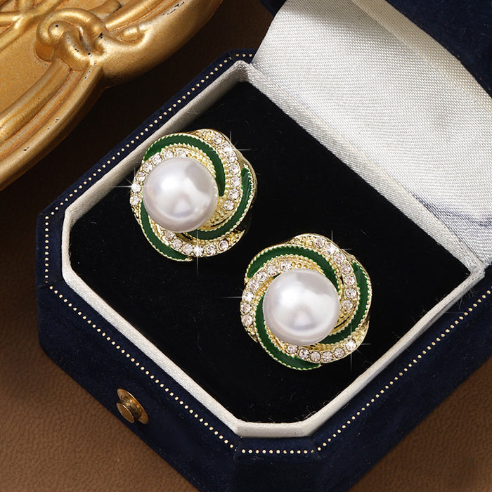 Wholesale green stud earrings simple small fresh earrings earrings