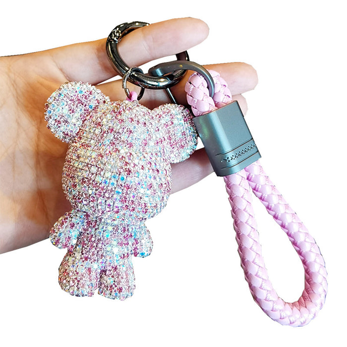 Wholesale color cartoon bear keychain fashion bag pendant cute bear car keychain