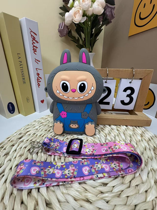 Wholesale Silicone Bag Cartoon Mobile Phone Bag Mini Bag Single Shoulder Rabu Messenger Bag Children's Coin Purse