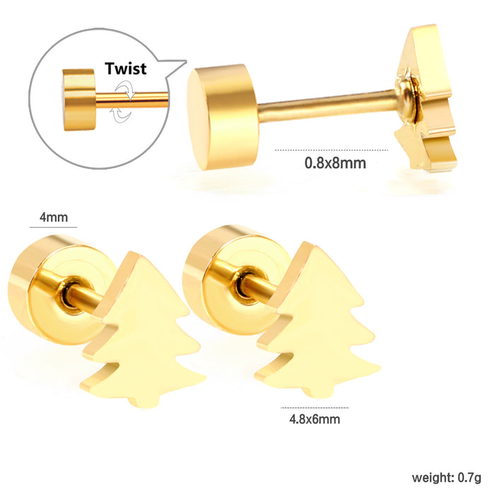 Wholesale Christmas Earrings Snowman  Snowflake Earrings Stainless Steel Jewelry