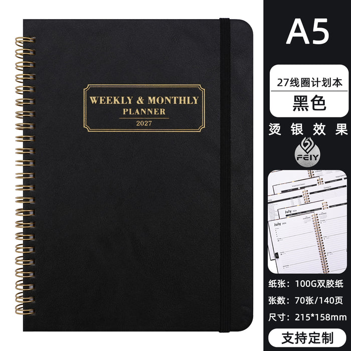 Wholesale Boutique A5 Spiral Planner Notebook 100-200 Pages Customizable Weekly Layout