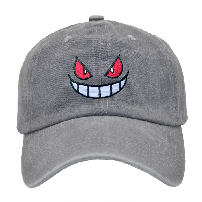 Wholesale Cartoon Big Mouth Red Eyes Embroidered Cotton Baseball Cap JDC-FH-PeiN011