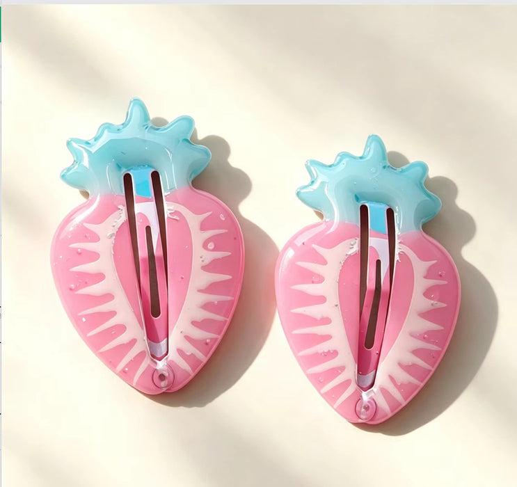Wholesale Cartoon Hair Clips Set For Little Girls Strawberry Unicorn Pineapple Candy Fashion Hair Accessory
