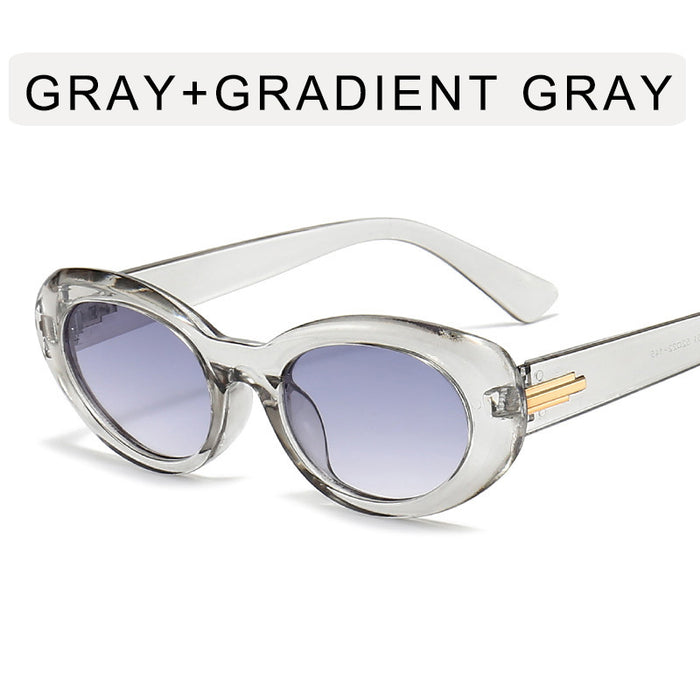 Wholesale Elliptical frame sunglasses for sun shading and UV protection, new minimalist photography sunglasses