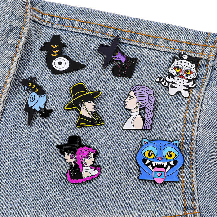Wholesale K-POP Metal Badge Anime Character Alloy Broch Accessories