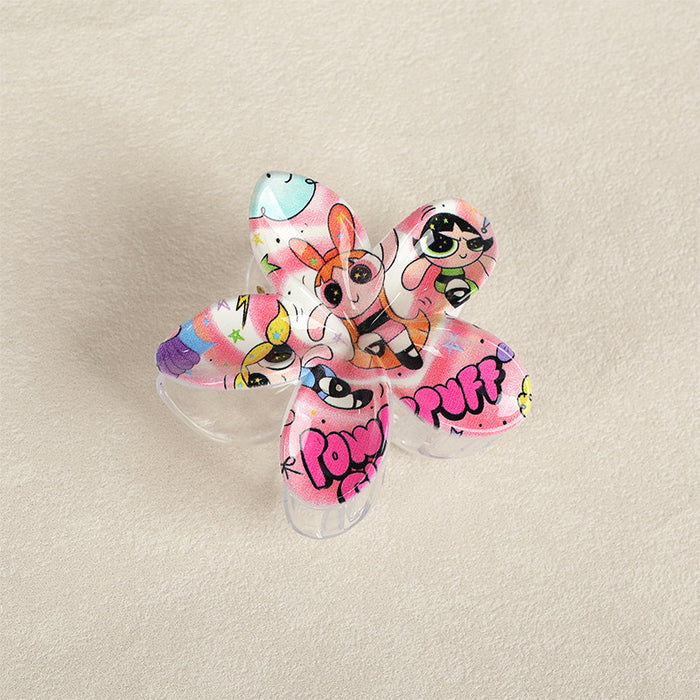 Wholesale Cartoon Frangipani Print Hair Clips