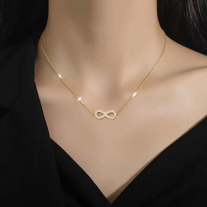 Wholesale  bowknot eyes  gold necklace female clavicle chain accessories