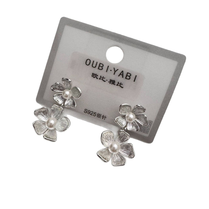 Wholesale Fashionable earrings, flower earrings, matte matte matte earrings, elegant temperament earrings