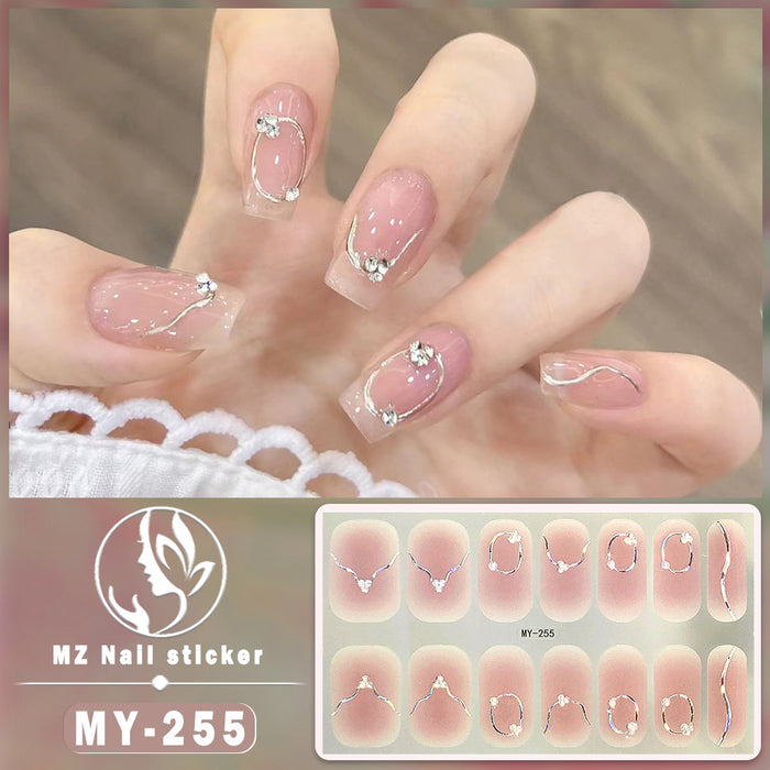 Wholesale 14 Pieces/sheet Butterfly Bake Free Gel Nails Kits Nail Stickers JDC-NS-ARS002