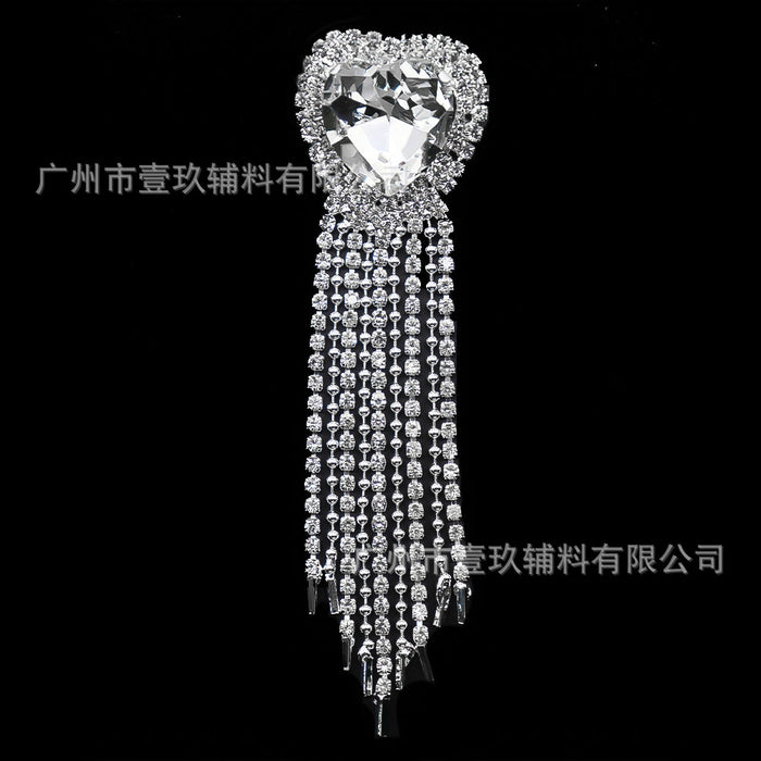 Wholesale DIY bow rhinestone brooch crystal corsage DIY craft accessories pendant