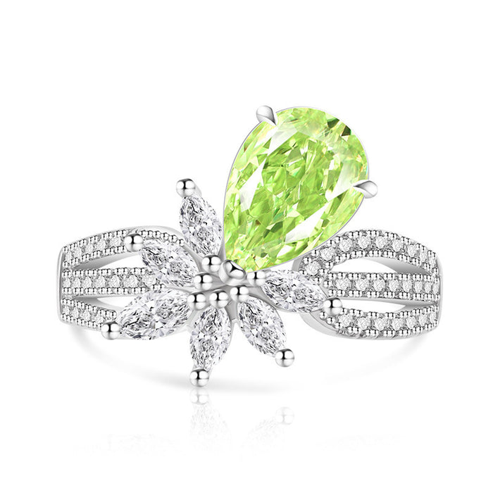 Wholesale Geometric Ice Flower Cut Ring  Real Gold Electroplated Fashion Jewelry Accessory for Boutique Resale