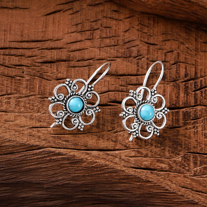 Wholesale Vintage petal pendant earrings