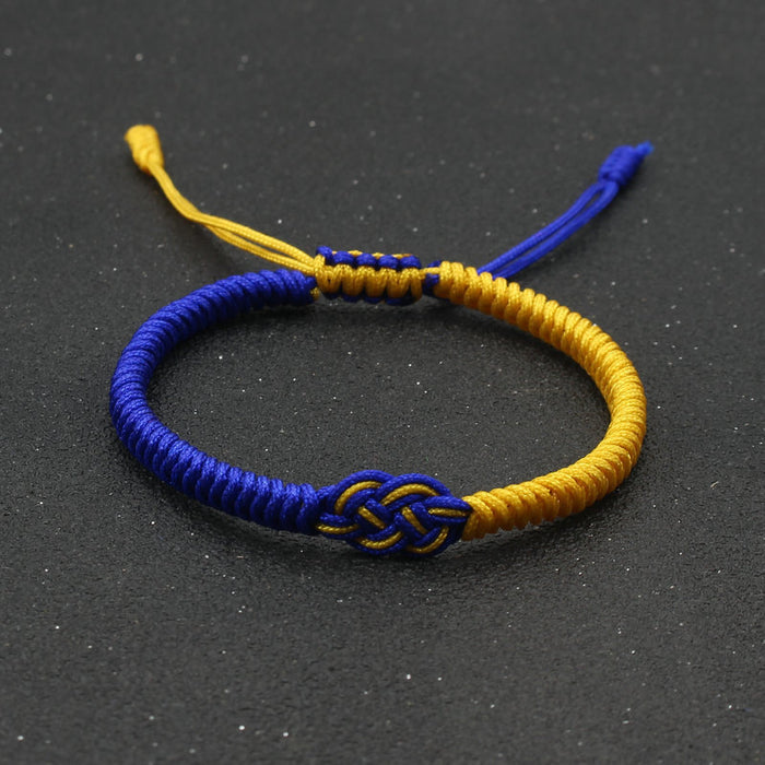 Wholesale color matching bracelet hand-woven concentric knot bracelet double money knot hand rope