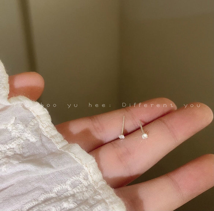 Wholesale Sterling silver needle small earrings for women, high-end, no-removal ear bone ear stick earrings