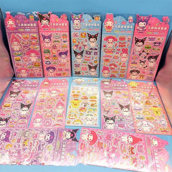 Wholesale Colorful and cute cartoon laser stickers