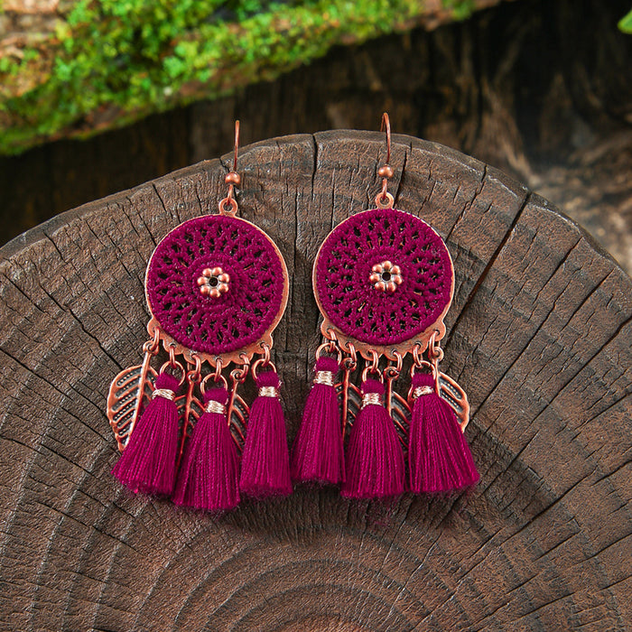 Wholesale Bohemian Tassel Earrings Vintage Style Fashion Accessory Gift MOQ≥2