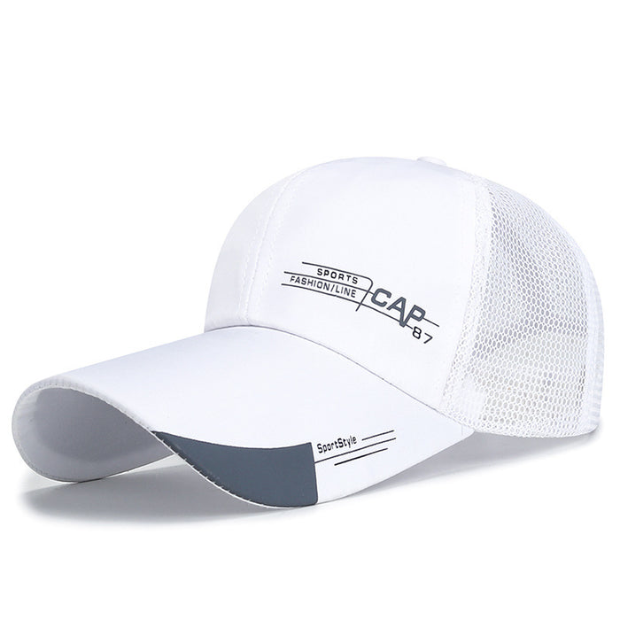 Wholesale Summer Mesh Breathable Long Eave Sunshade Baseball Cap Men's  CAP Half Mesh Large Eave  Hat
