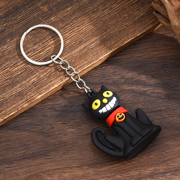 Wholesale  keychain trick-or-treating ghost pumpkin keychain  pendant chain skull ghost key chain