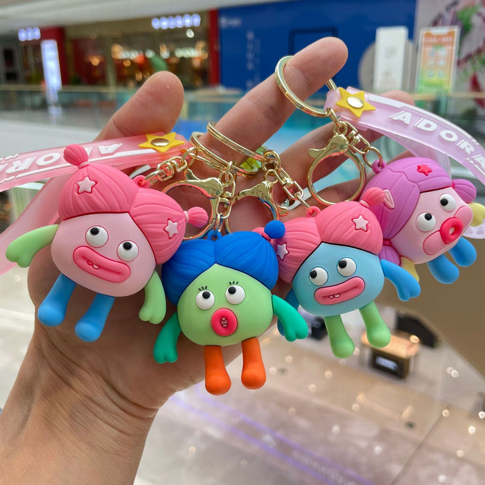 Wholesale Keychain Cute Doll Car Keychain Bag Pendant Doll Grabbing Machine Small Gift Wholesale